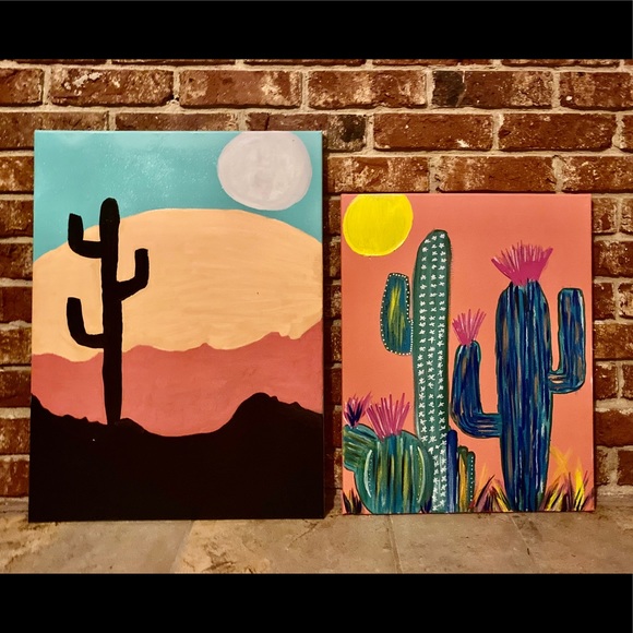 Hand Painted Southwestern Inspired Canvas Decor